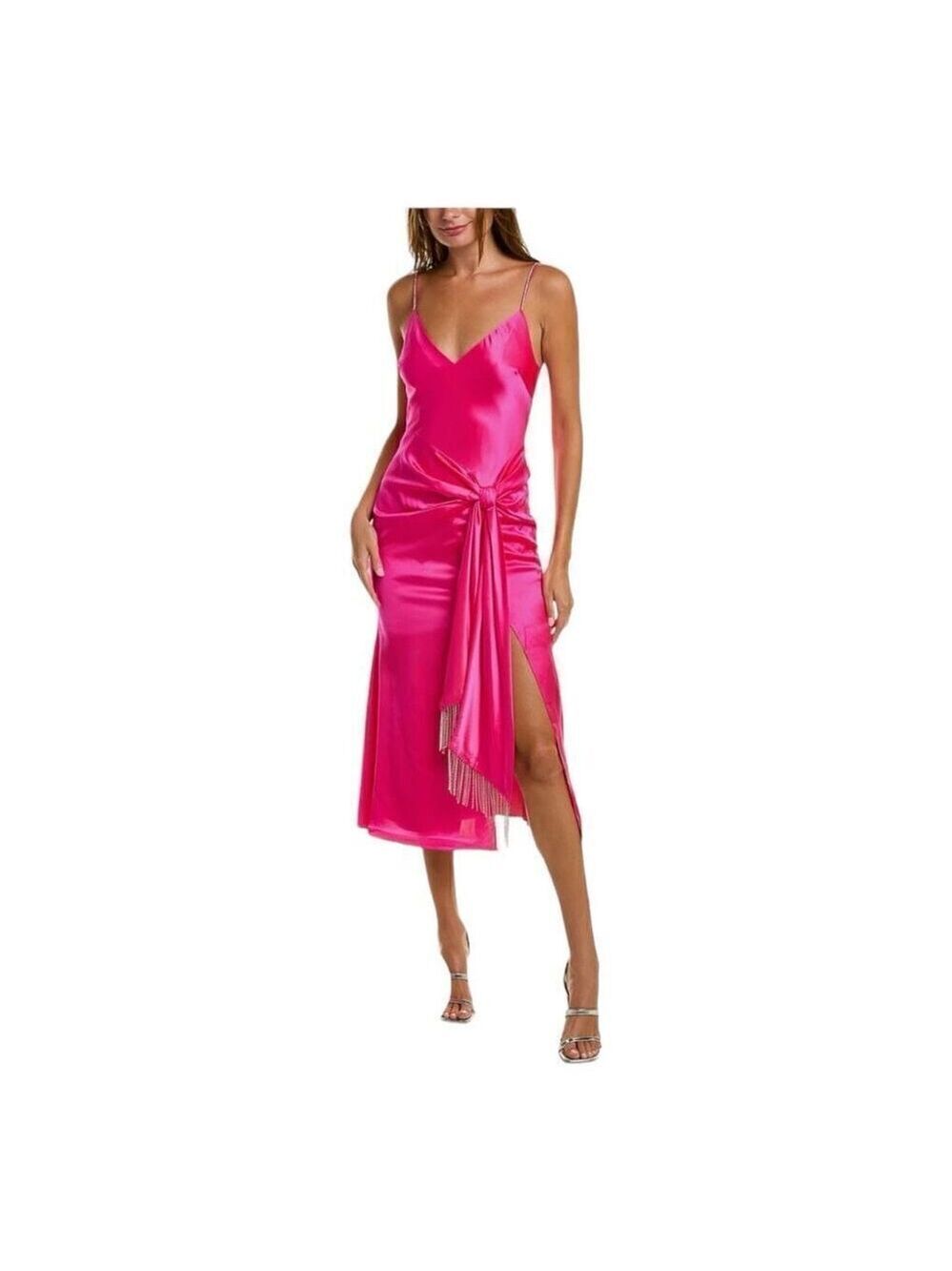 Cinq a Sept Kalena Pink Silk Midi Dress Size 6
